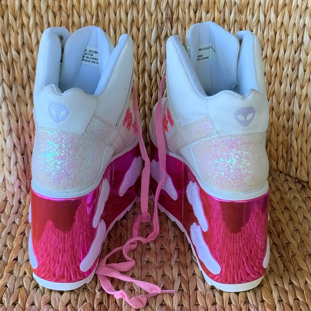 NIB YRU White & Pink 🌥 Sky Sky Platforms - Picture 4 of 7